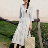 Crochet Woven Fan-Shape Shoulder Tote Bag