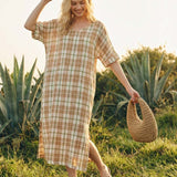 Round Crochet Woven Handheld Straw Bag