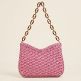 Colorful Woven Straw Shoulder Bag
