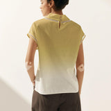 Linen Cutout Turtleneck Top QUINN