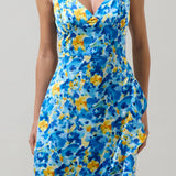 Azure Blossom Maxi Dress