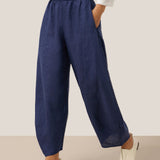 100% Linen Classic Ankle Pants ZOE