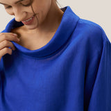 100% Linen Draped Neck Top HOLLIS