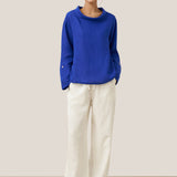 100% Linen Draped Neck Top HOLLIS