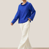 100% Linen Draped Neck Top HOLLIS