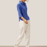 100% Linen Hand Button Fitted Jacket AMELIA
