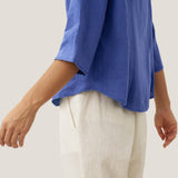 100% Linen Hand Button Fitted Jacket AMELIA