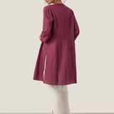100% Linen Hand Button Long Top DILLON
