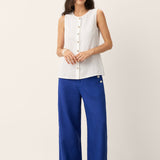 100% Linen Buttons Down Tank Top ERIN