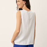 100% Linen Buttons Down Tank Top ERIN