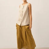 100% Linen Buttons Down Tank Top ERIN
