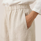 100% Linen Classic Ankle Pants ZOE
