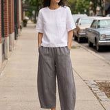 100% Linen Classic Ankle Pants ZOE