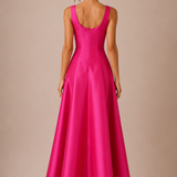 The Brigitte Satin Fit-and-Flare