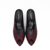 Audrey II Peeptoe Leather Mule