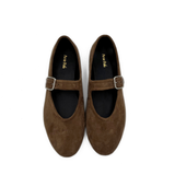 Ashley Suede Mary Jane Flats