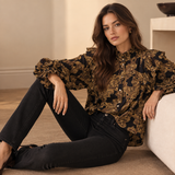 SHADOW GLINT WOVEN TOP