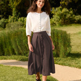100% Linen Button-Front Drop Shoulder Shirt EASTER