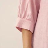 100% Linen Button-Front Drop Shoulder Shirt EASTER