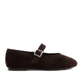 Ashley Suede Mary Jane Flats