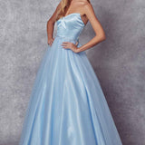 Juliet 265 Strapless A-Line Ball Gown Beaded Belt
