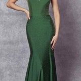 Juliet 276 Stone Accented Long Mermaid Gown