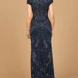 Cap Sleeve Mermaid Beaded Gown