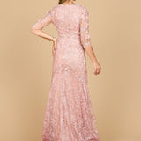 Short Sleeve Lace Mermaid Gown | 28879
