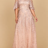 Cape Sleeve Mother's Gown | 28881