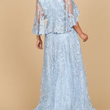 Cape Sleeve Mother's Gown | 28881