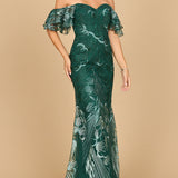 Off Shoulder Mermaid Lace Gown | Lara 28884