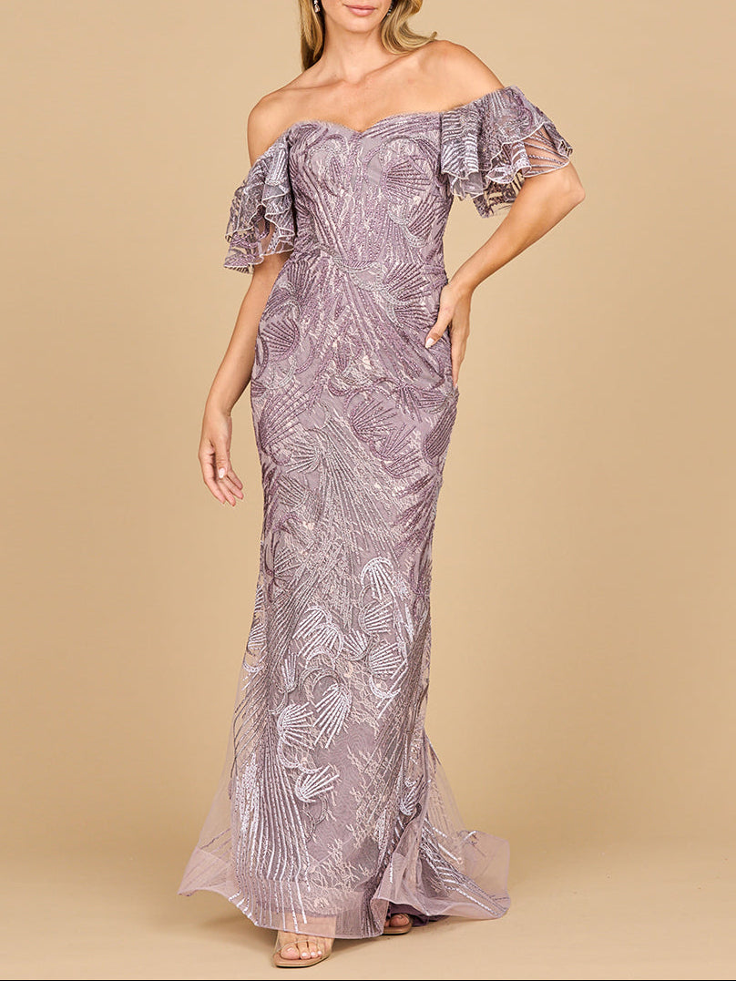 Off Shoulder Mermaid Lace Gown | Lara 28884