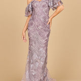 Off Shoulder Mermaid Lace Gown | Lara 28884