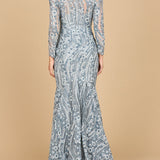 Mermaid, Long Sleeve Gown | 28885
