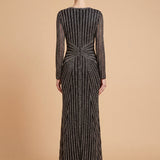 Lara 28892 - Long Sleeve Beaded Gown