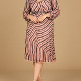 Beaded Midi Dress with Long Sleeves