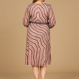 Beaded Midi Dress with Long Sleeves