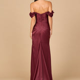 Off Shoulder Crepe Gown