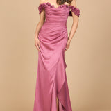 Off Shoulder Crepe Gown