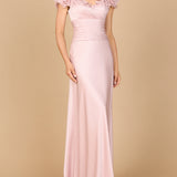Off Shoulder Satin Gown