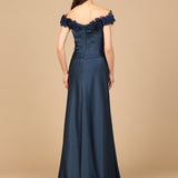 Off Shoulder Satin Gown