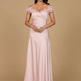 Off Shoulder Satin Gown