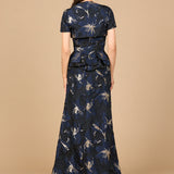 Strapless Brocade Gown with Bolero