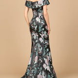 Fitted, Mermaid Brocade Gown