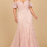 Lace, Off Shoulder Mermaid Gown