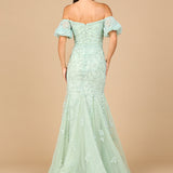 Lace, Off Shoulder Mermaid Gown