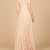 Off Shoulder A-line Gown