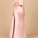 Off Shoulder Satin Dress