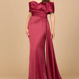 Off Shoulder Satin Dress