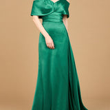 Off Shoulder Satin Dress